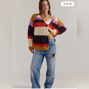 We The Free Myles Stripe Cardi XS $198